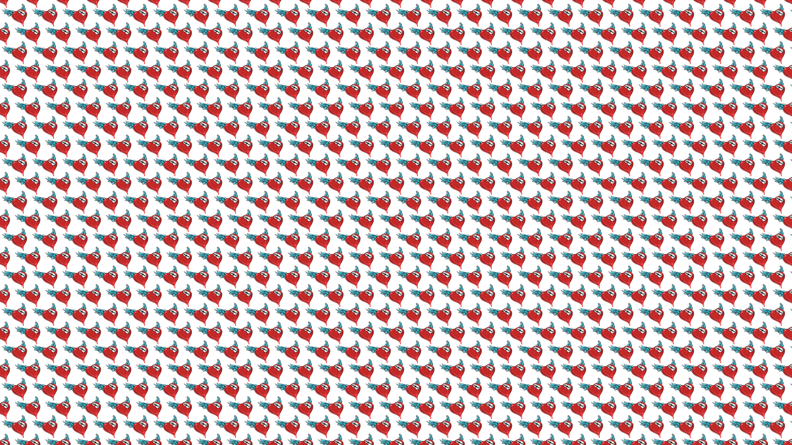 Razor Blade Hearts Desktop Wallpaper