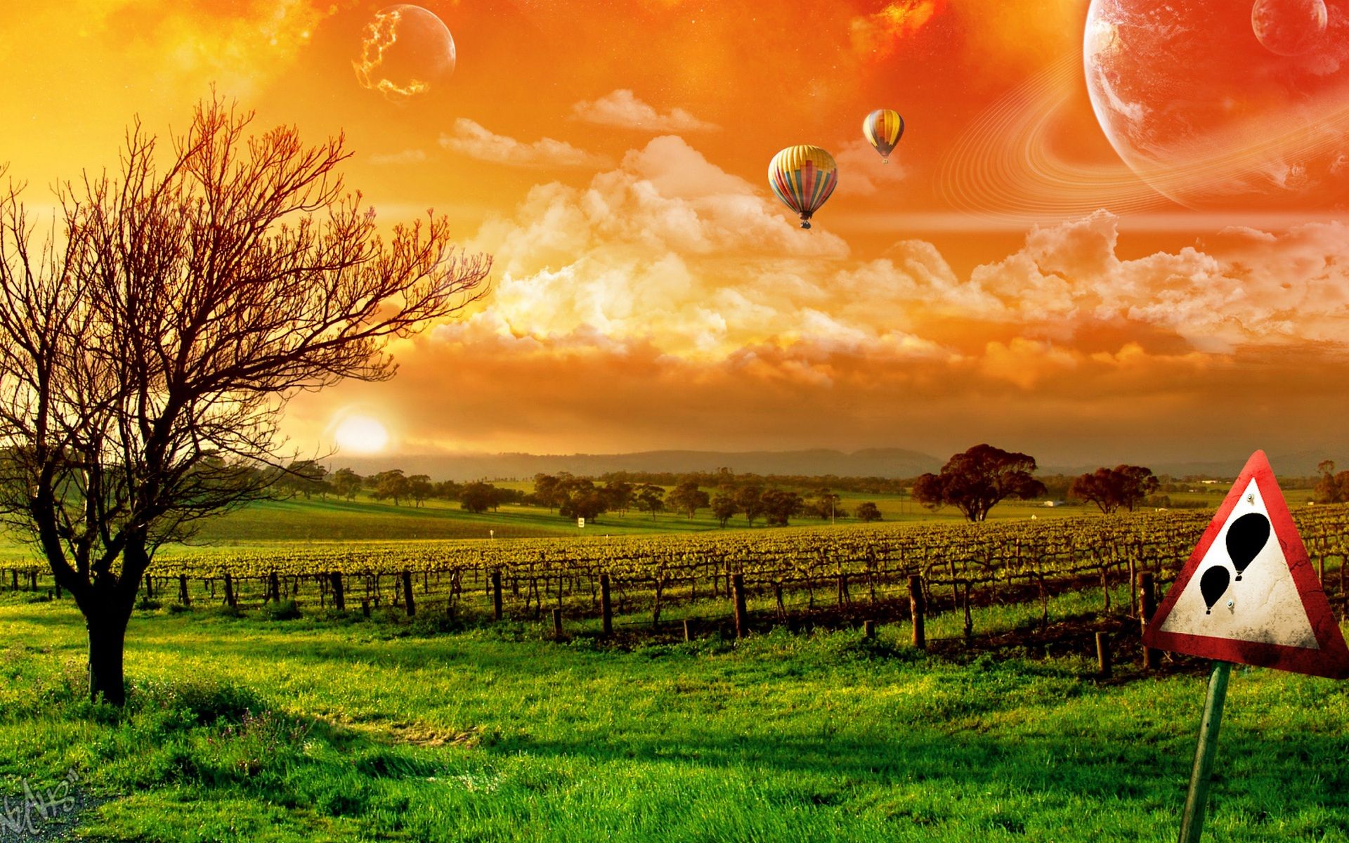 Balloon Trip Art Wallpapers Pictures