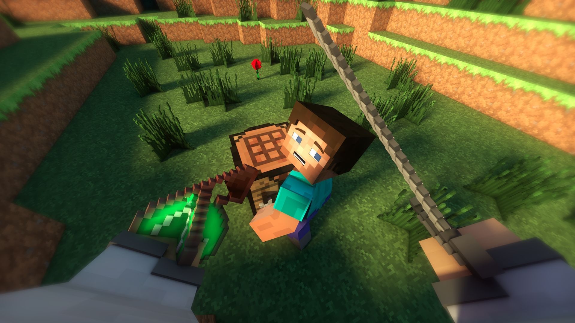 Wallpaper Minecraft 3D The Steves Kill by TheFennixCreations