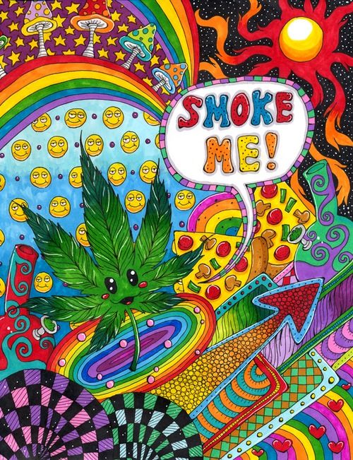 Trippy Art Drawings | art trippy weed marijuana shrooms ...