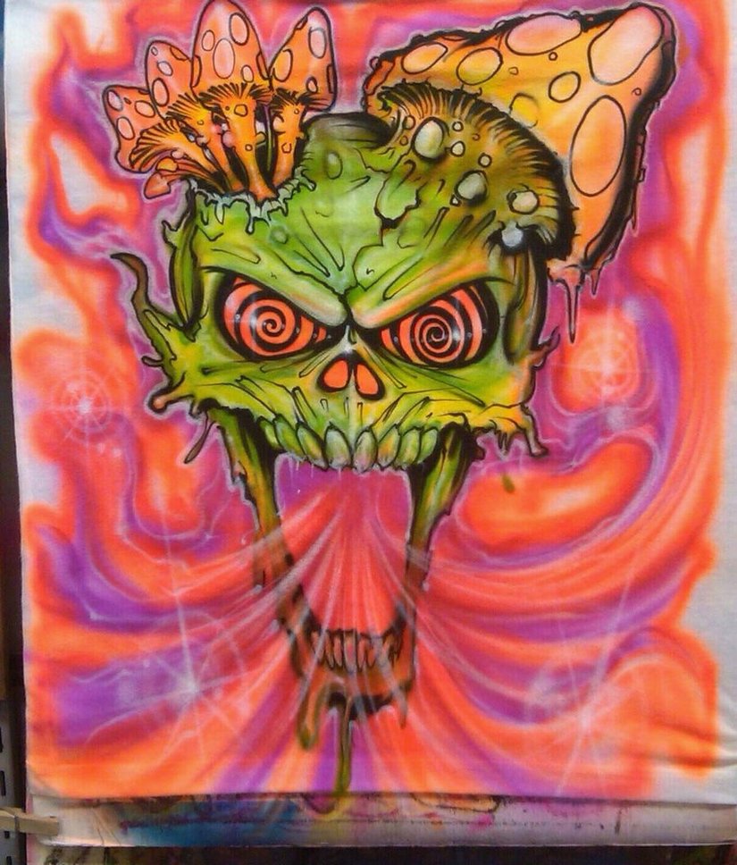 Trippy Airbrush Skull by vudumonkey25 on DeviantArt