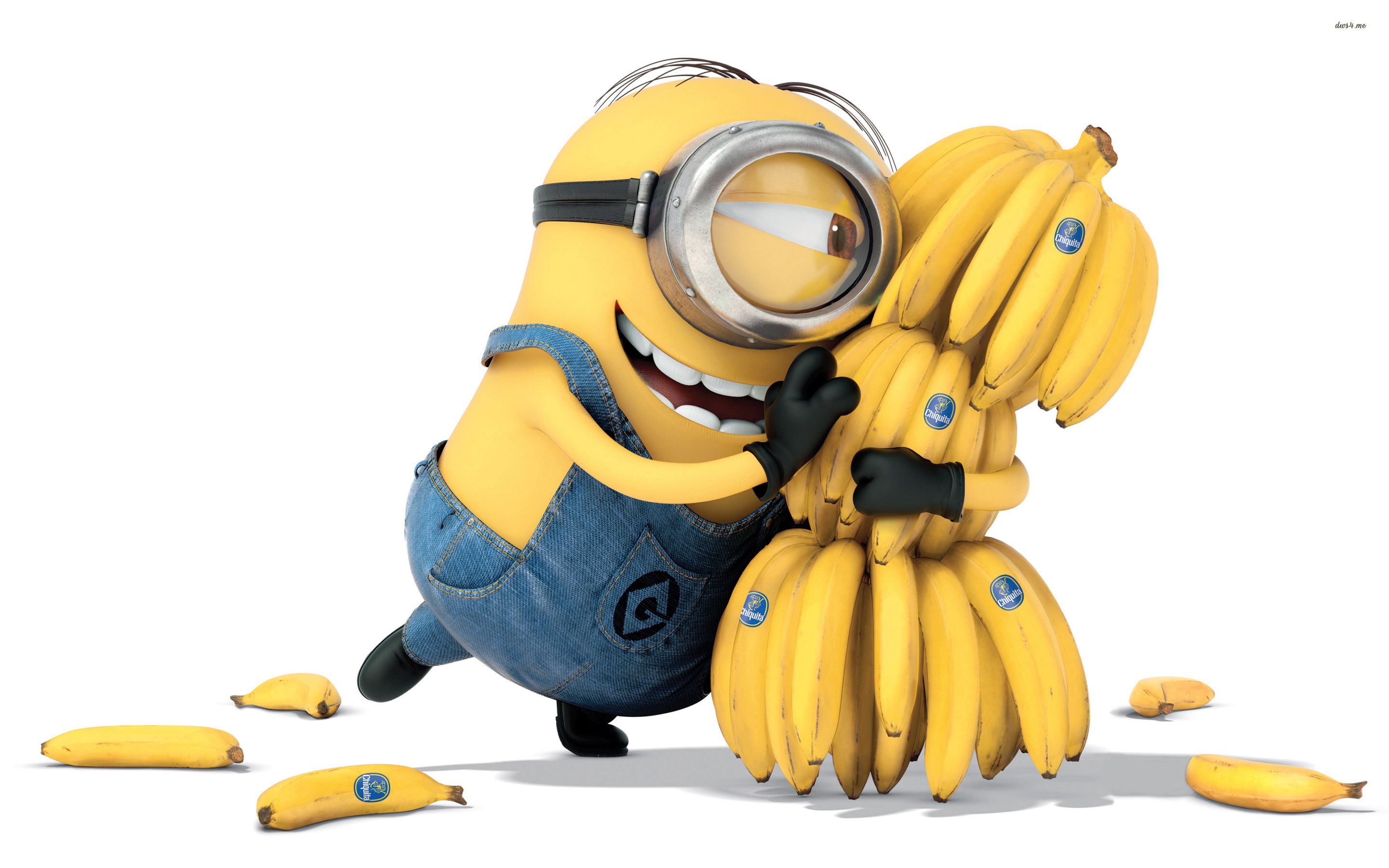 Minion loves bananas wallpaper - Cartoon wallpapers - #22435