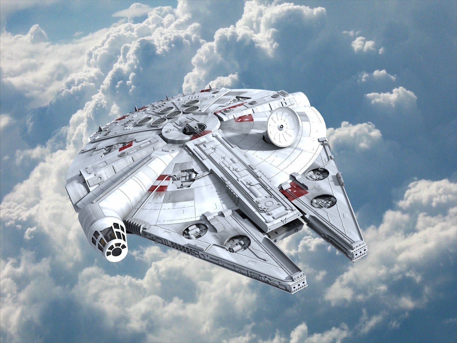 Star wars millenium falcon science fiction artwork starship ...
