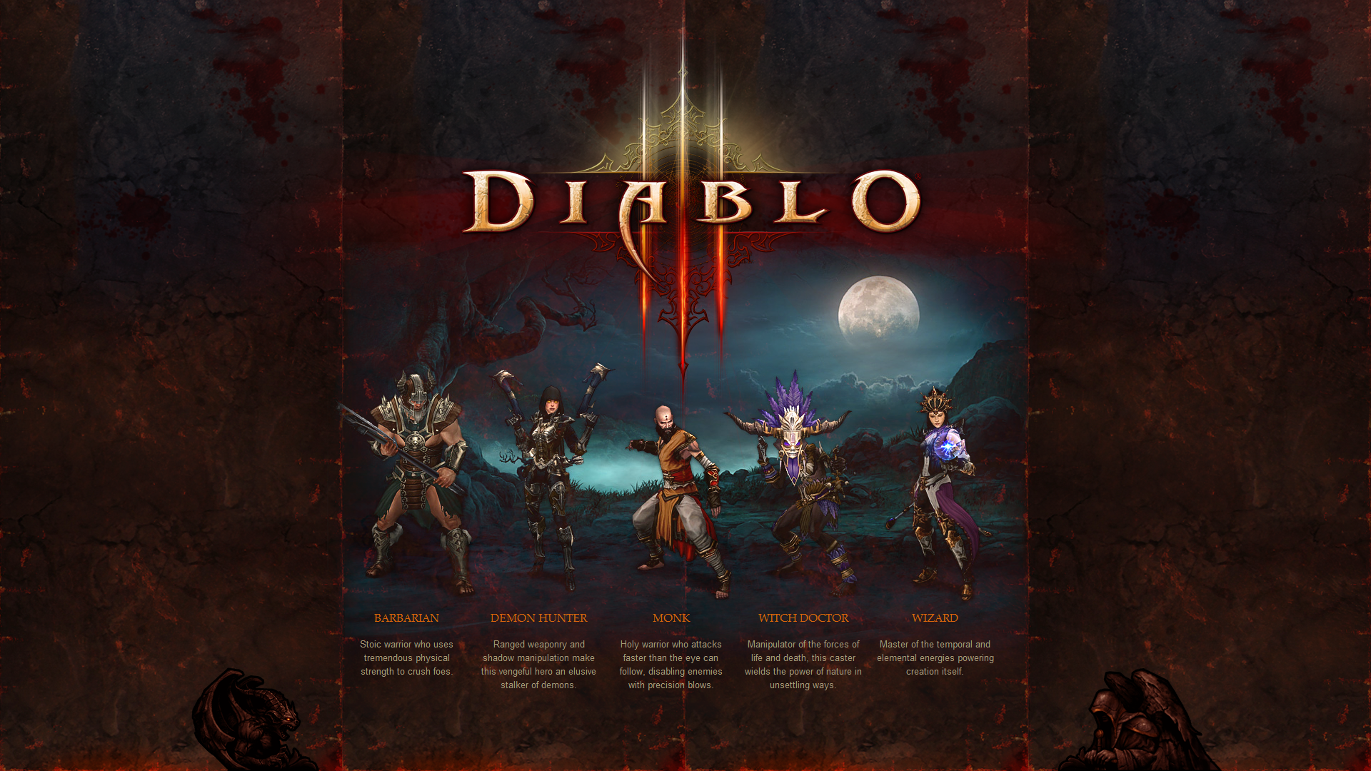 Diablo 3 Characters: Barbarian, Demon Hunter, Monk, Witch Doctor ...