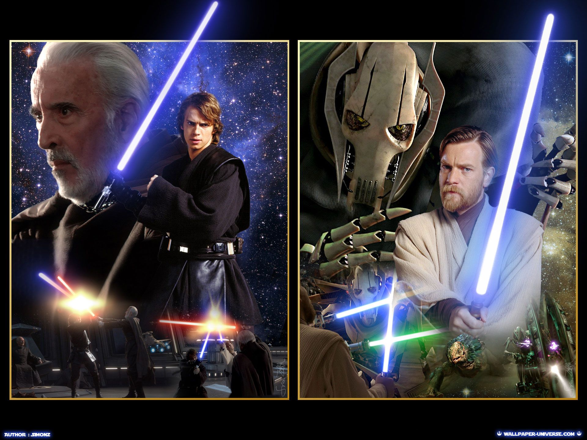 ROTS (Ep. III) - Anakin vs. Dooku & Obi-Wan vs. General Grievous ...