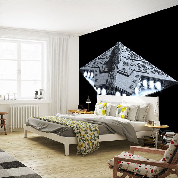 Aliexpress.com : Buy 3D Spacecraft Photo Wallpaper Star Wars Wall ...