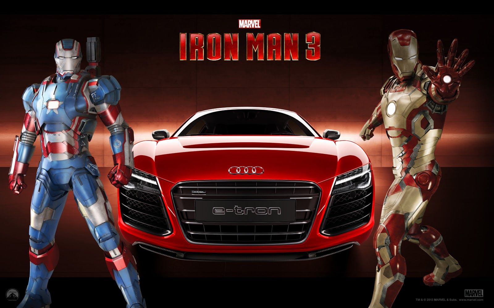 Iron Man 3 Audi R8 E Tron Exclusive HD Wallpapers