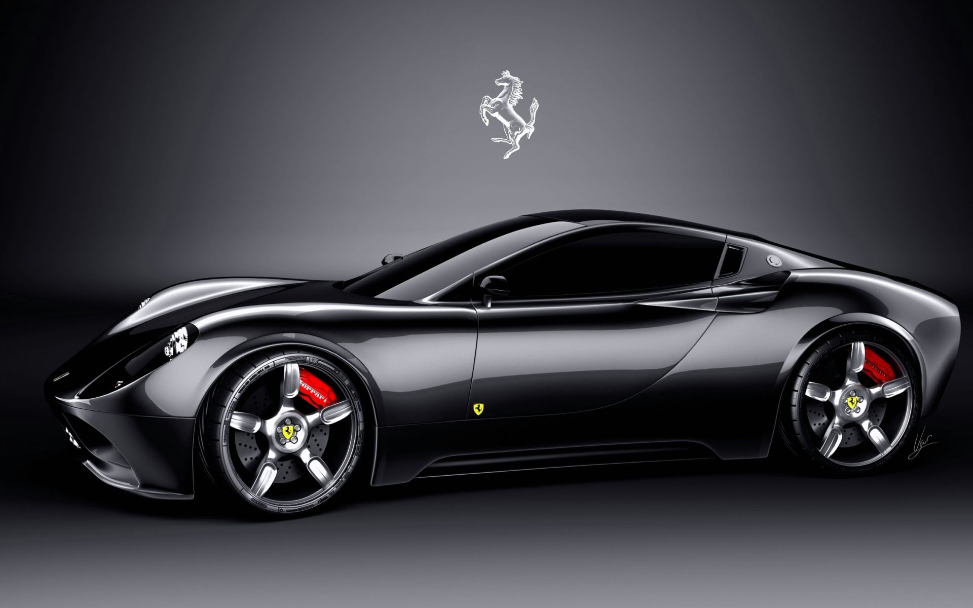 Download Ferrari Black Hot Car Wallpaper 2167 0x0