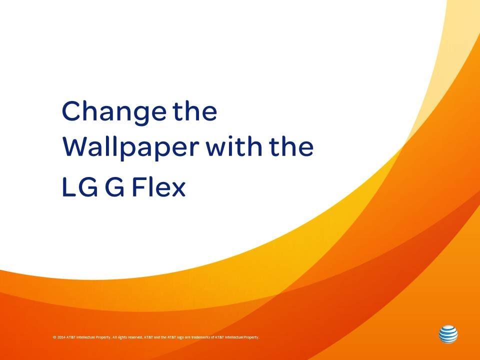 LG G Flex : Change the Wallpaper - YouTube