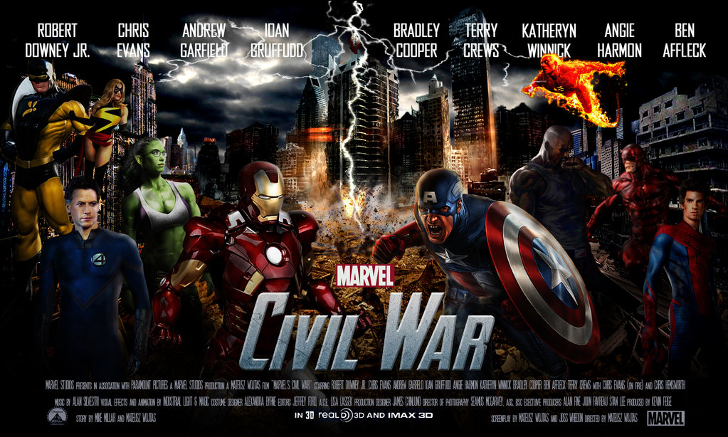 DeviantArt: More Like Marvel Civil War Movie Poster by matys103