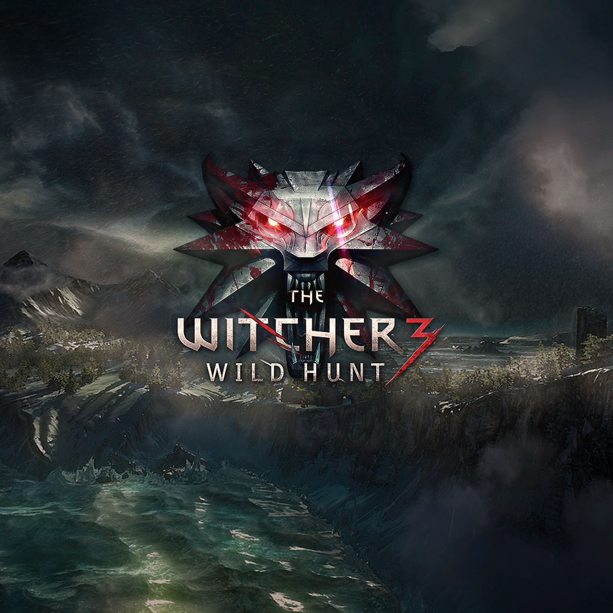 Download Wallpaper 2048x2048 The witcher 3, Wild hunt, Logo New