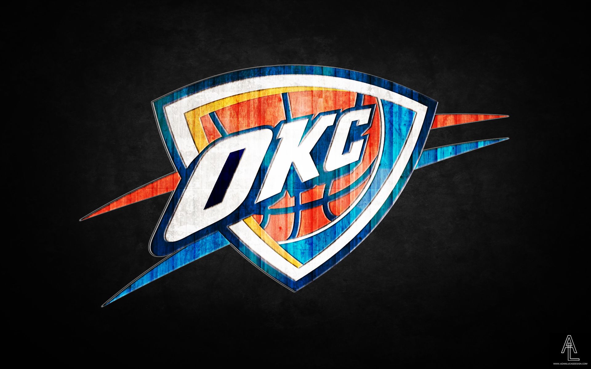 Oklahoma City Thunder Logo Wallpaper | Adam Lucas Designs