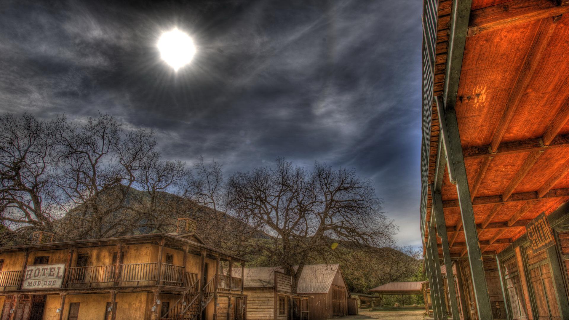 Old west town in midday hdr - High Quality and other