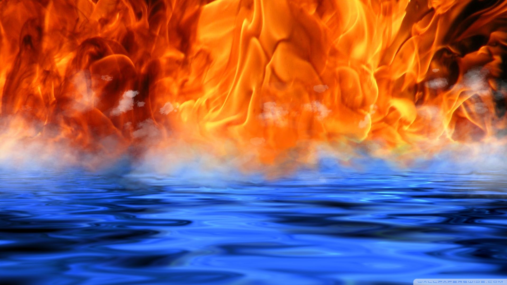Pic cool fire and water wallpapers