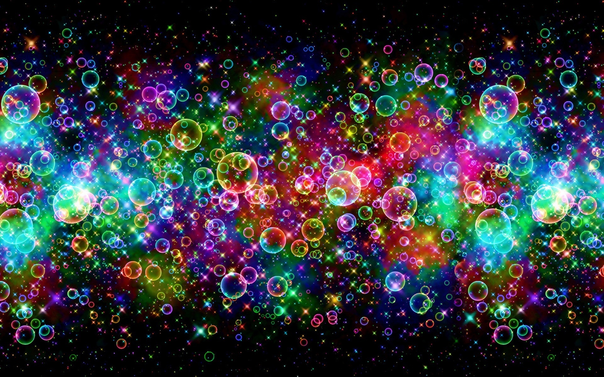Colored bubbles FREE 4U WALLPAPERS