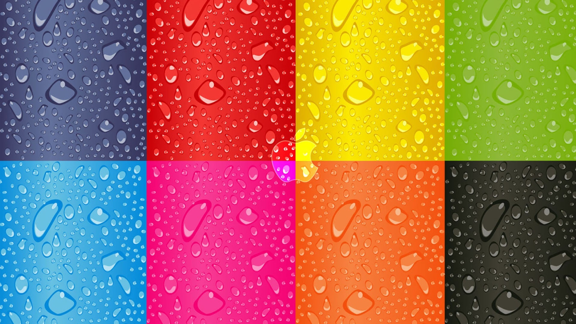 Apple Colored Squares Wallpaper