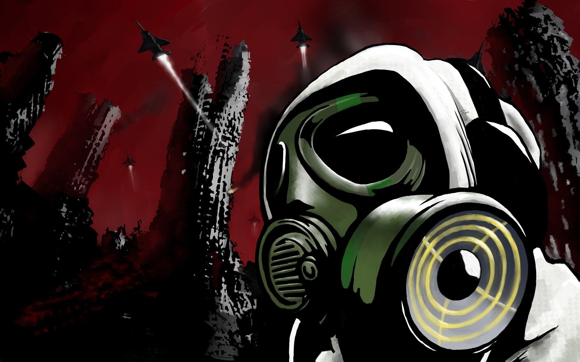 66 Gas Mask HD Wallpapers | Backgrounds - Wallpaper Abyss - Page 2