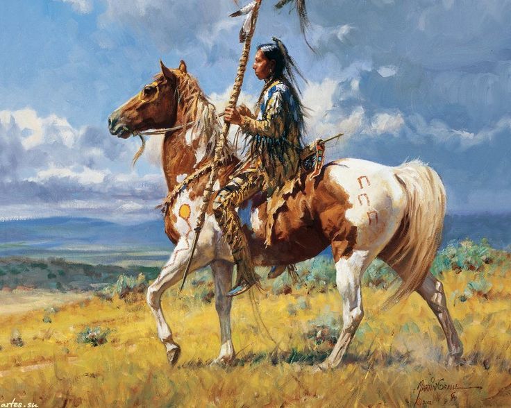 Martin Grelle western artists paintings Native American Art by