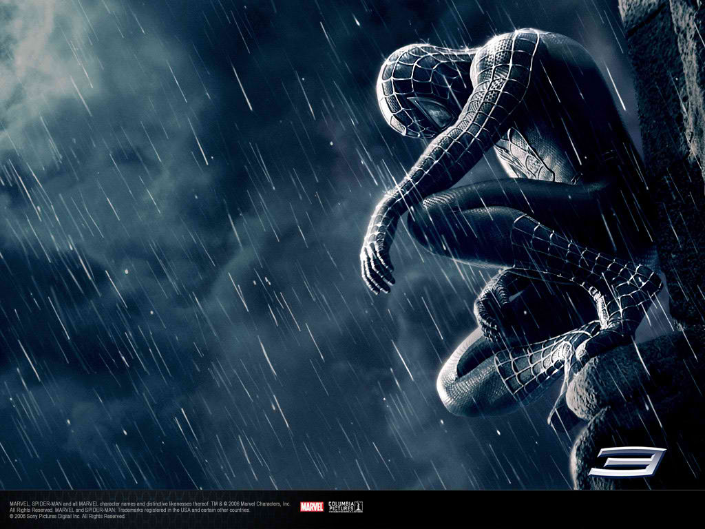 The Amazing Spiderman Black Costume and Wallpaper