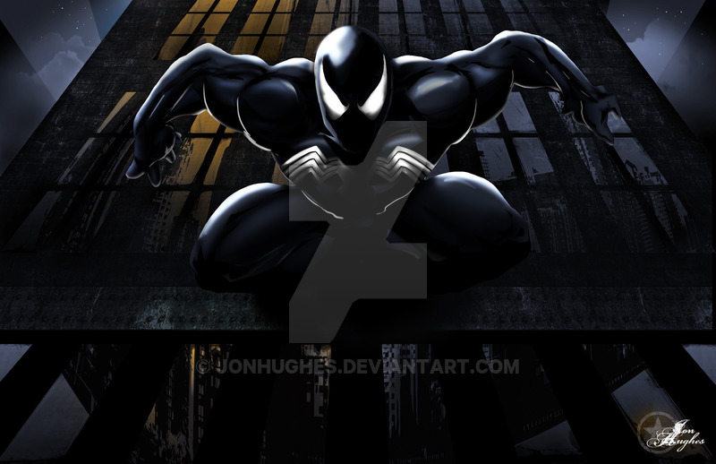 Spiderman Black Costume Var. by JonHughes on DeviantArt