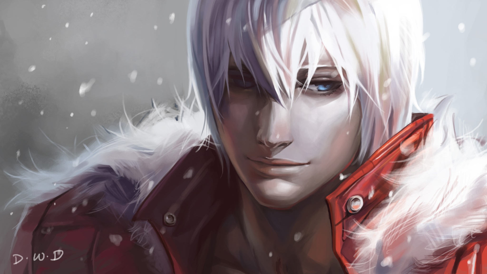 paintings, video games, winter, blue eyes, Devil May Cry, fantasy ...