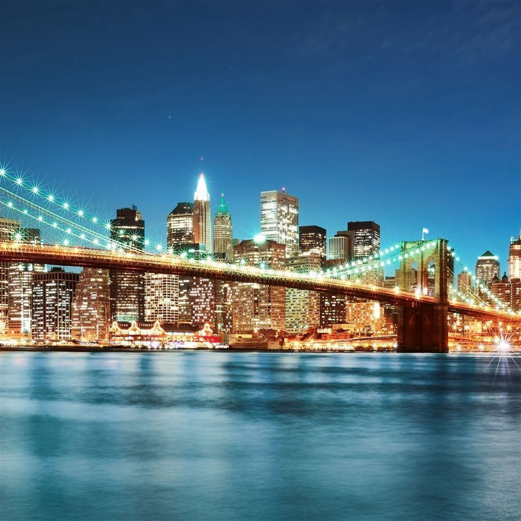 New York city night lights iPad Air Wallpaper Download | iPhone ...