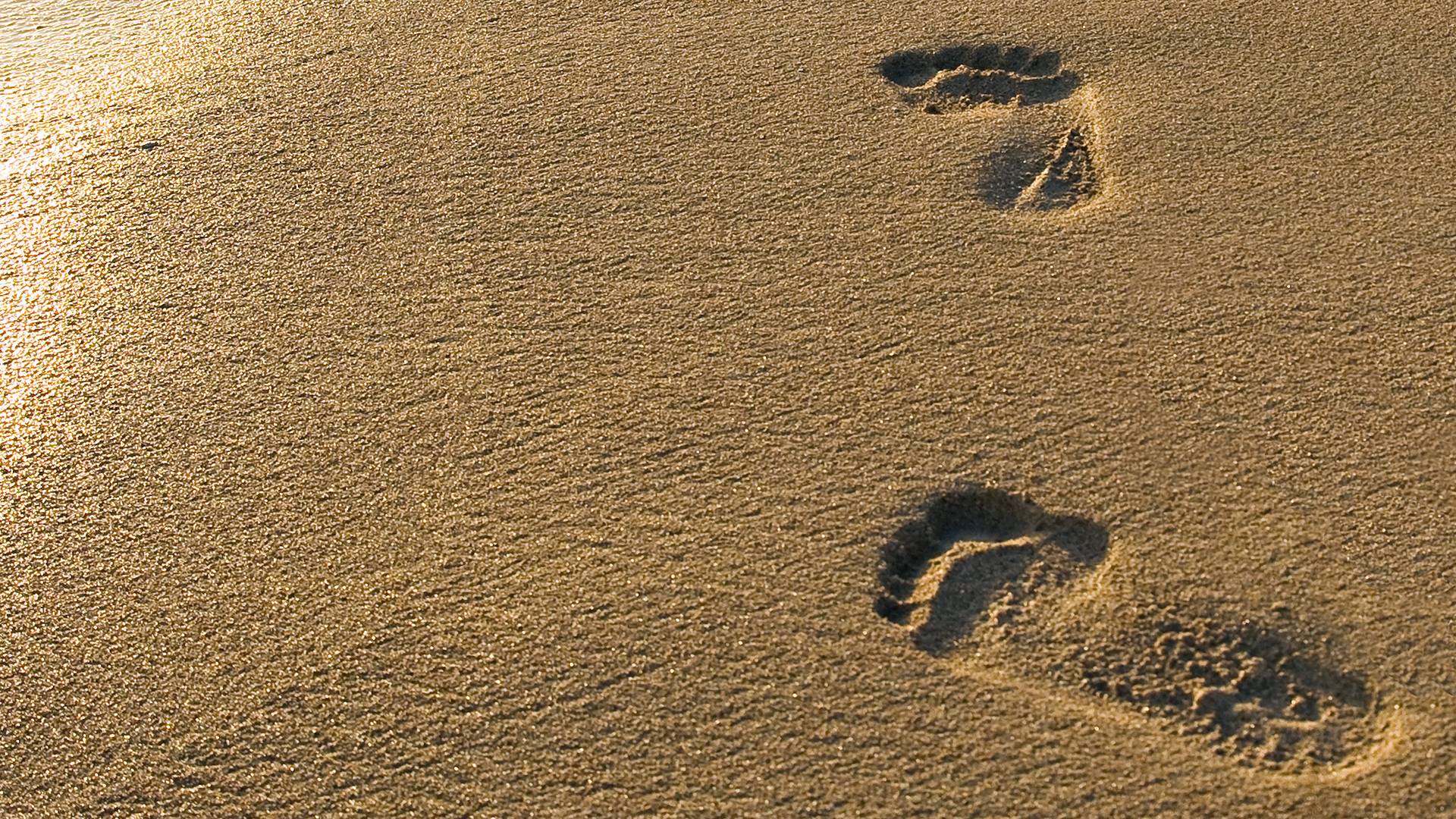Footprints In Sand Wallpaper Desktop Wallpaper High resolution