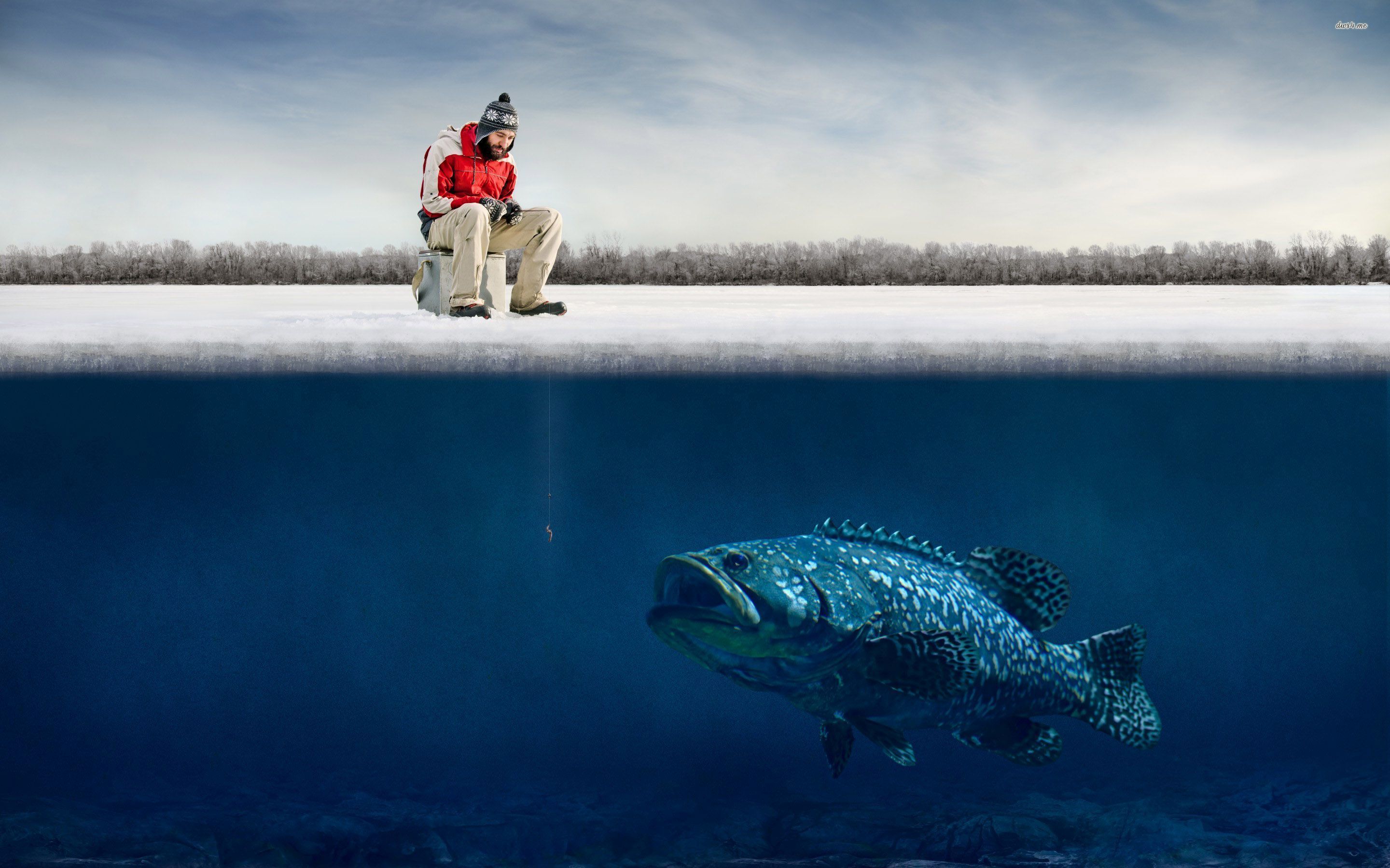 Ice Fishing wallpaper - Artistic wallpapers -