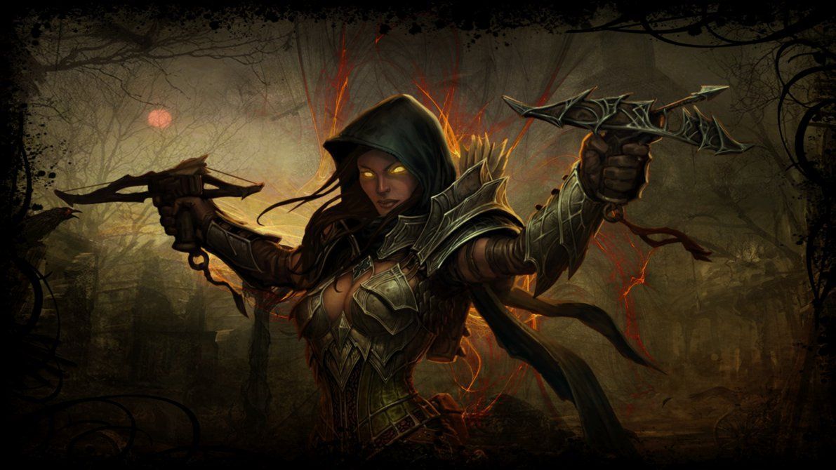 Diablo 3 Demon Hunter (background) by cursedblade1337 on DeviantArt