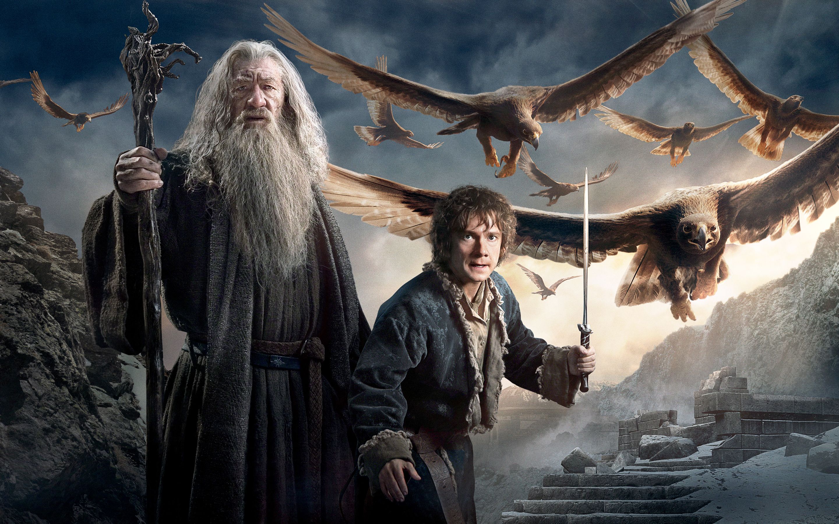 Gandalf Bilbo Baggins Hobbit 3 Wallpapers HD Backgrounds