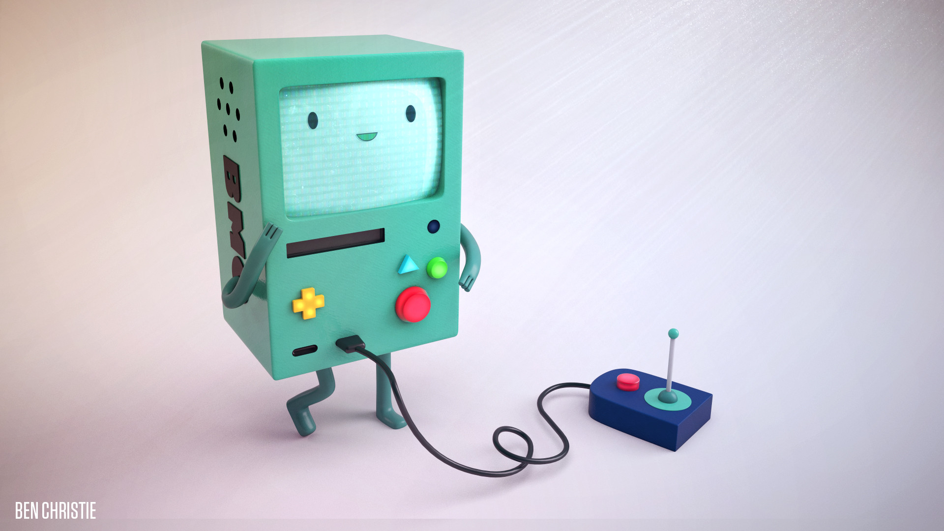 3d modeled Beemo last night :D (also posted in /r/pics but had to ...