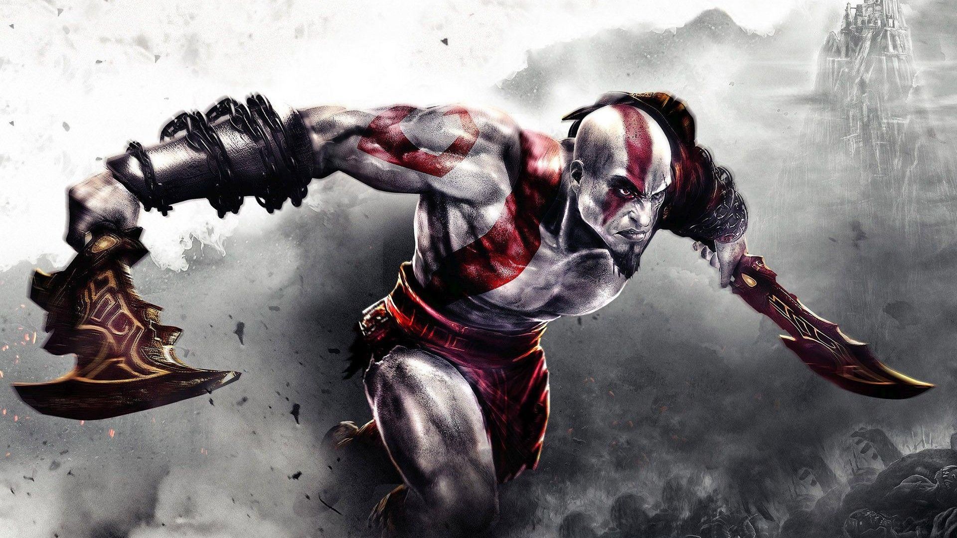 Kratos fighting in God of War 3 HD desktop wallpaper : Widescreen ...