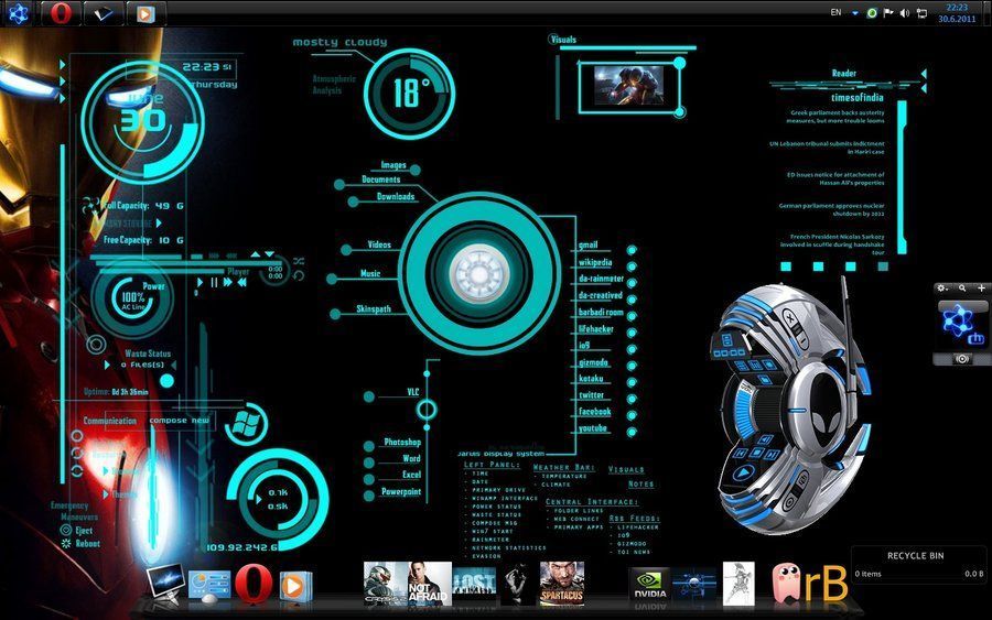 Iron Man Desktop by Urosq on DeviantArt