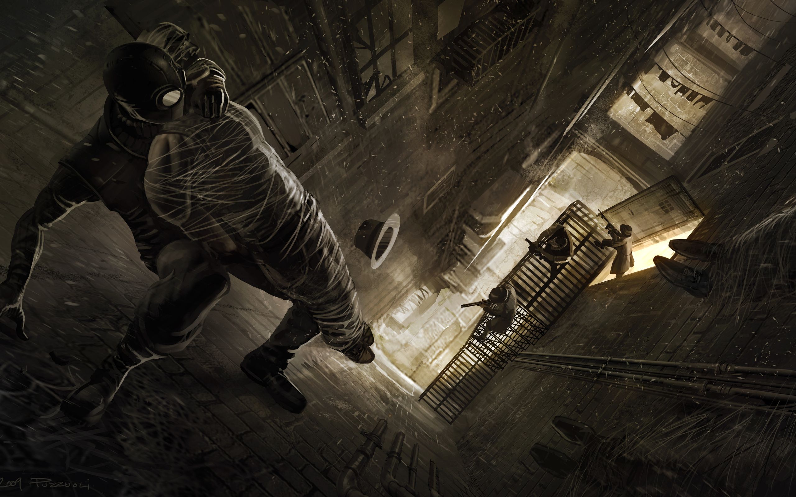2560x1600 wall, spider man, hat, web, mafia Wallpapers and ...