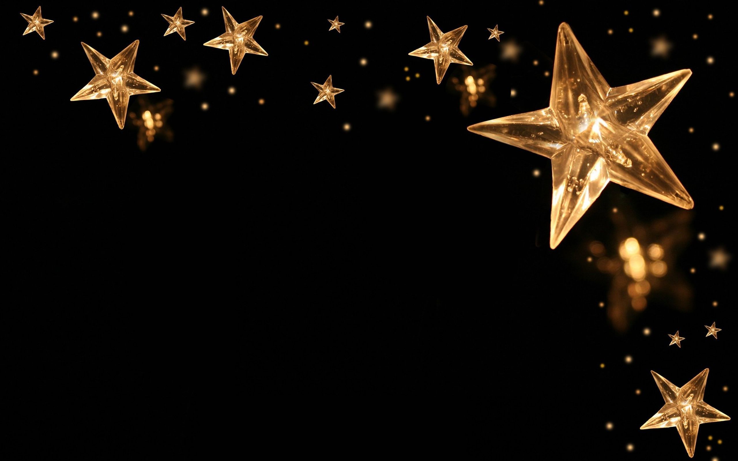 Golden Stars Wallpaper Abstract Image Background Picture
