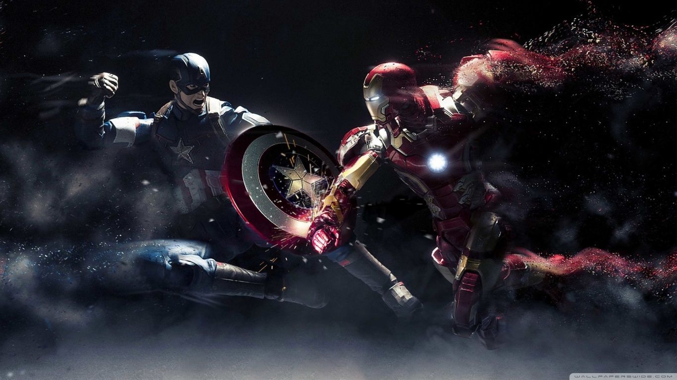 Captain America vs Iron Man HD desktop wallpaper : Widescreen ...