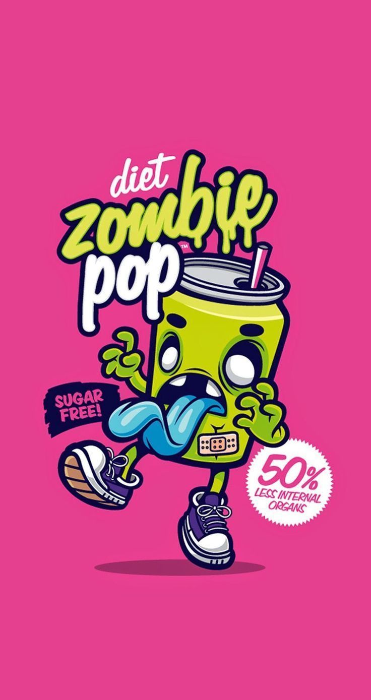Cute & Funny Pop Art cartoon wallpaper for iPhones! Diet zombie ...