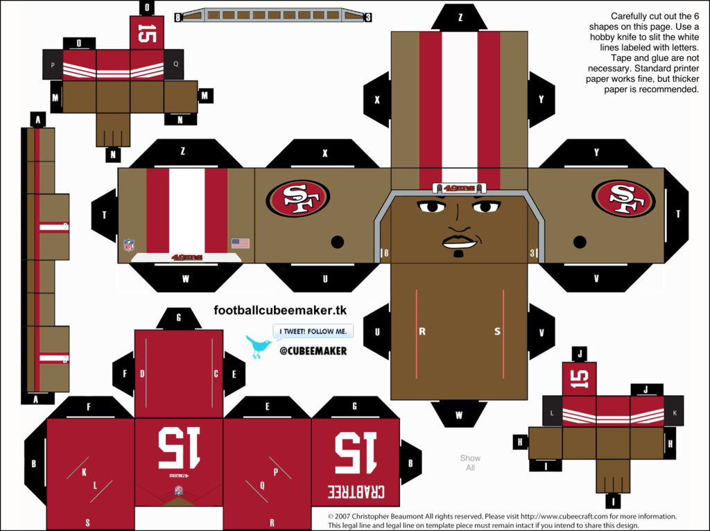 Michael Crabtree 49ers Cubee by etchings13 on DeviantArt