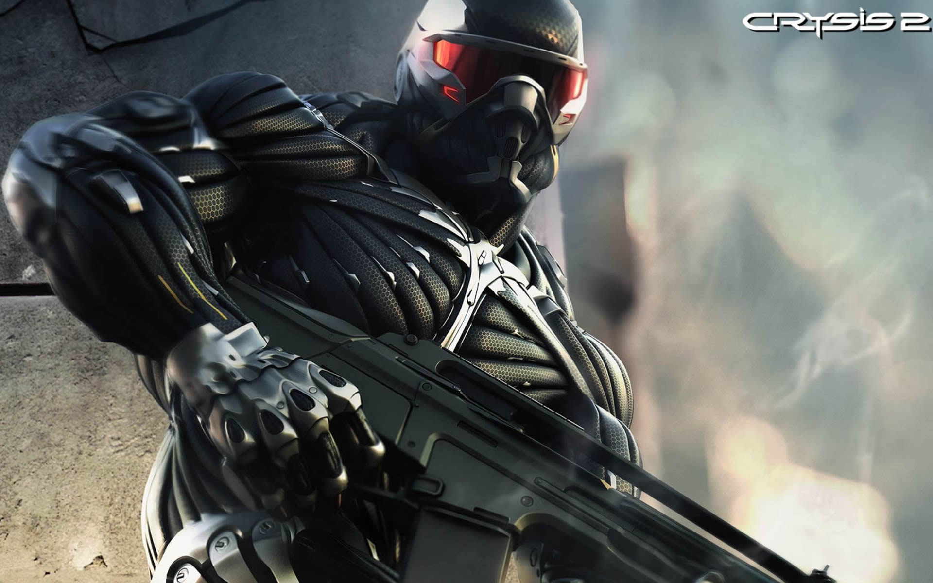 Soldier With Gun - Action Games Wallpaper Image featuring Crysis 2