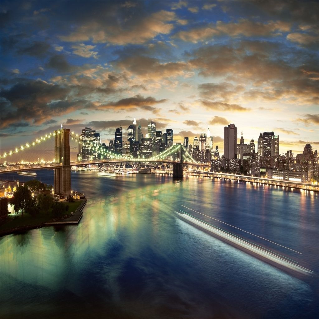 New York City Brooklyn Bridge iPad Air Wallpaper Download | iPhone ...