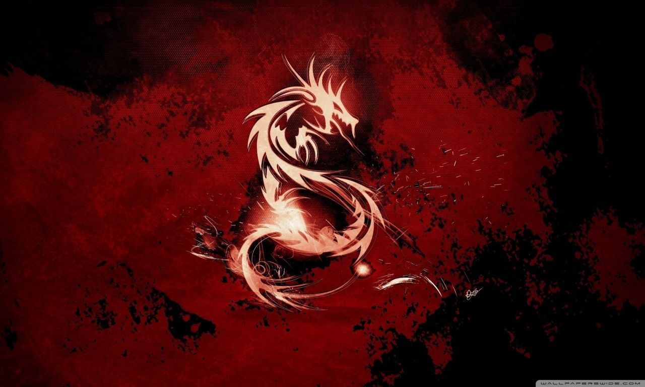 Blood Red Dragon HD desktop wallpaper Widescreen High resolution