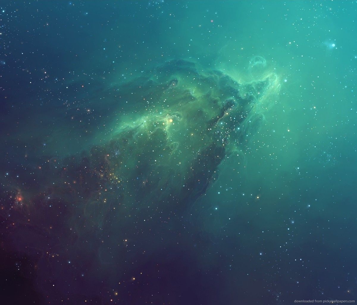 Download Cyan Space Nebula Wallpaper For Samsung Galaxy Tab