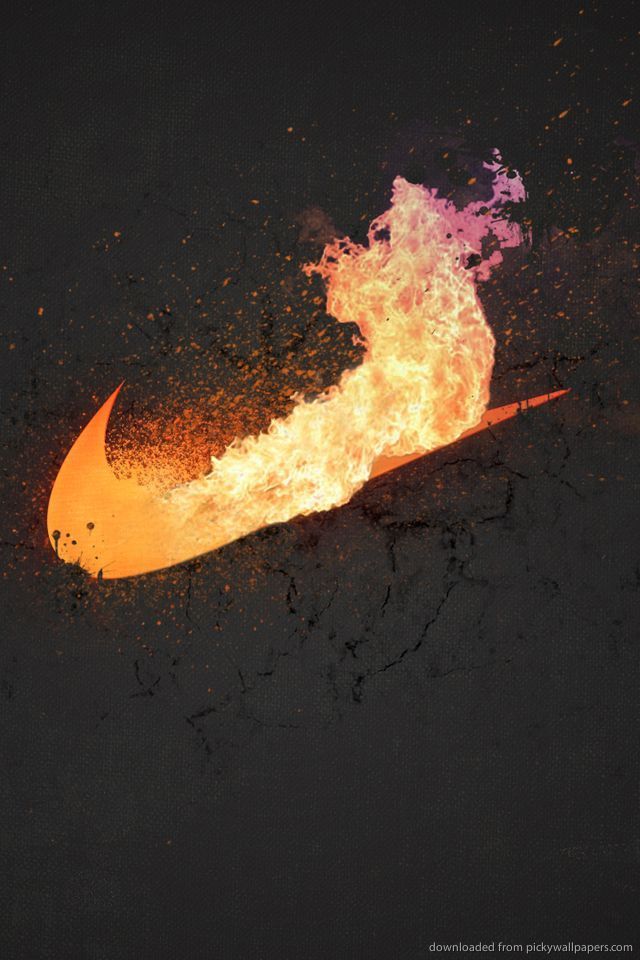 Download Nike Is On Fire Wallpaper For iPhone 4