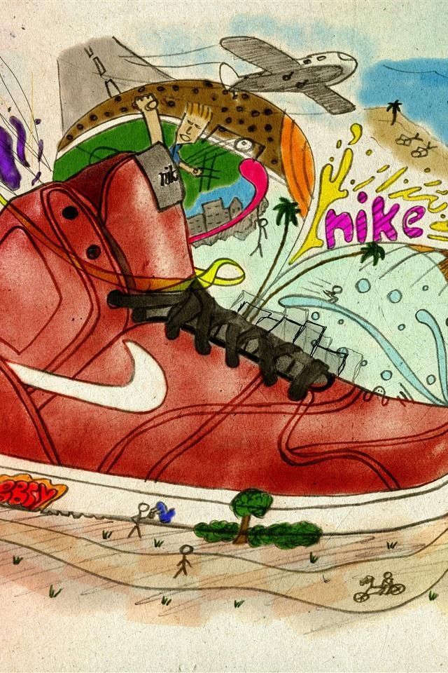 Retro Nike iPhone 4 Wallpaper 640x960