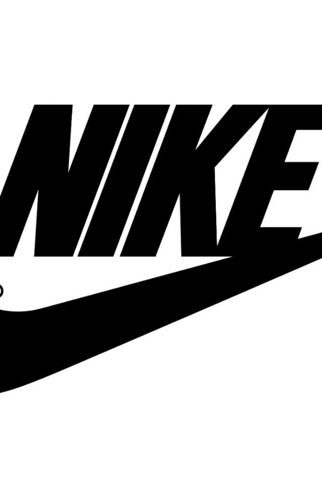 Download Wallpaper 640x960 Nike, Black white, Logo iPhone 4S, 4 HD ...
