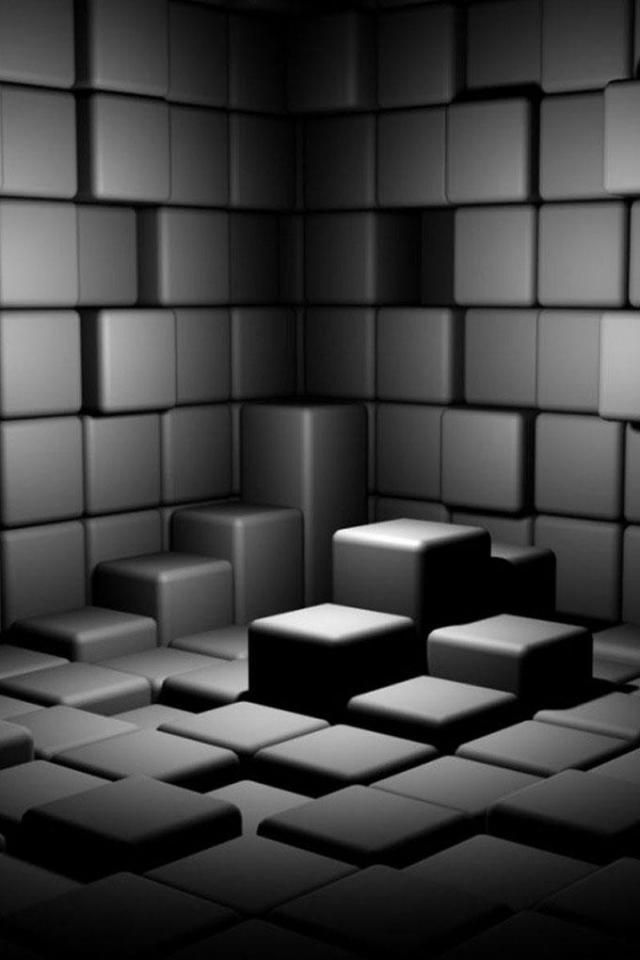 3d Black Cube Wallpaper Iphone Image Num 16