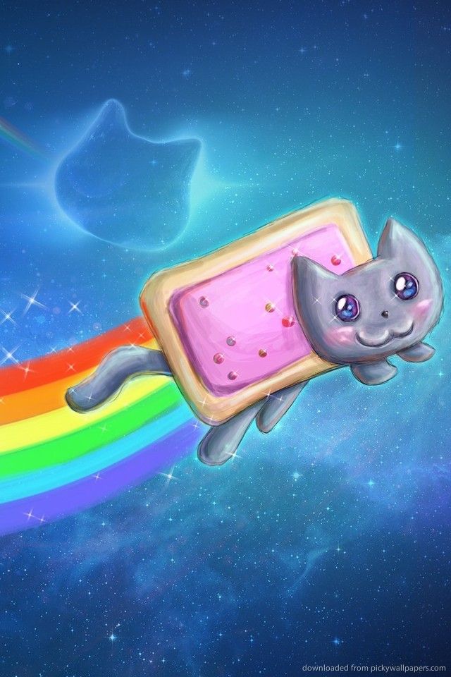 Download Nyan Cat Cool Art Wallpaper For iPhone 4