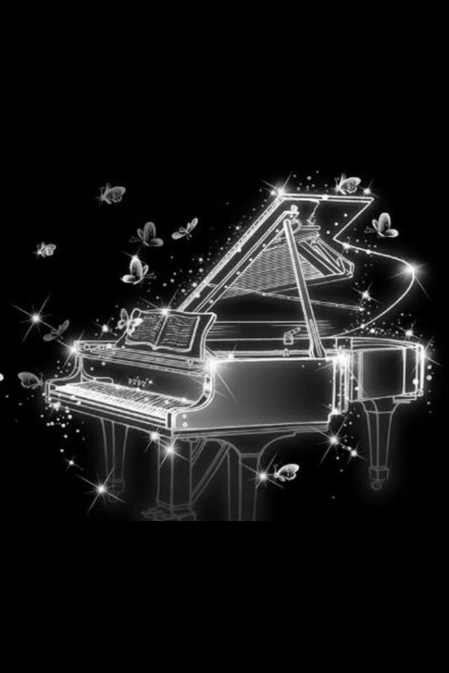 Cool Abstract Piano And Butterfly Iphone 4 Wallpapers Free 640x960 ...