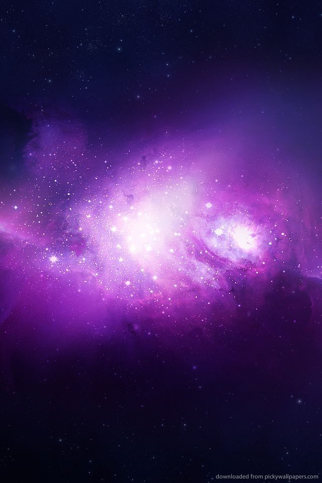 Download Purple Space Wallpaper For iPhone 4