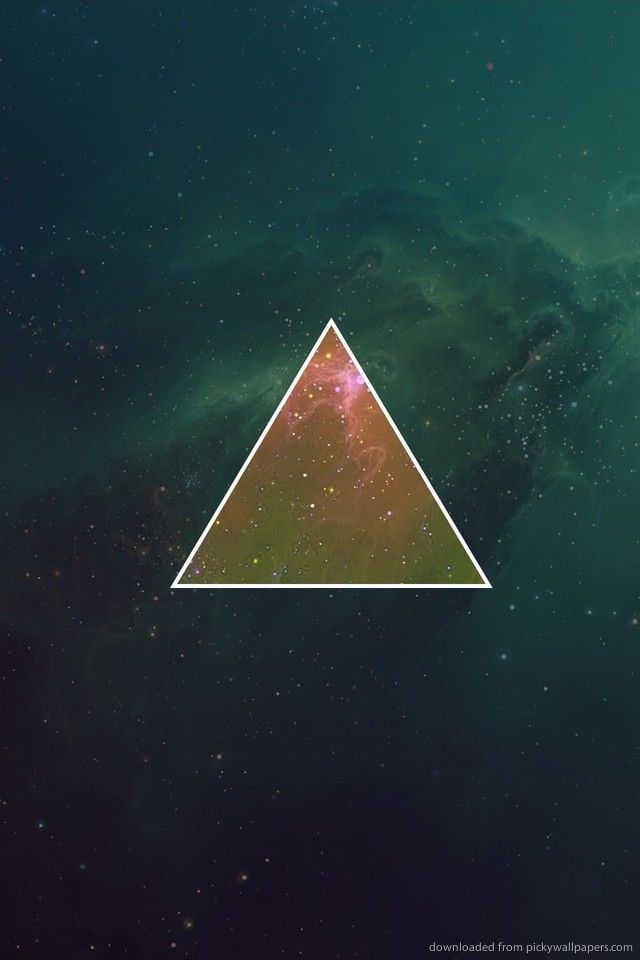 Download Space Triangle Wallpaper For iPhone 4
